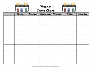 Free Weekly Chore Chart